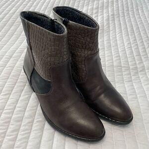 Rieker Leather Ankle Boots Women Size 39